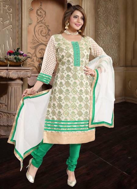 GREEN Colour N F CHURIDAR 08 Fancy Festive Wear Worked Readymade Salwar Suit Collection N F C 224 GREEN